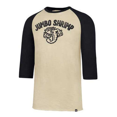 Jacksonville Jumbo Shrimp '47 Dune Arch Stamp Scrum Raglan Tee
