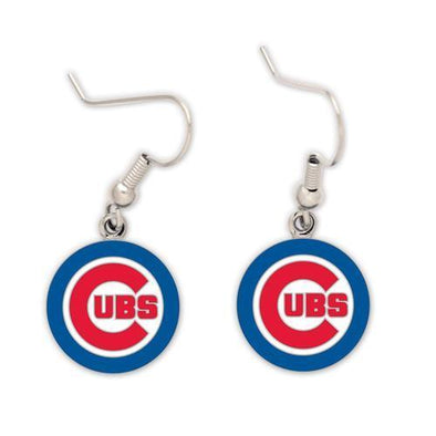 Chicago Cubs Circle Dangle Earrings