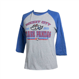 3/4 Sleeve Ladies Blue Raglan