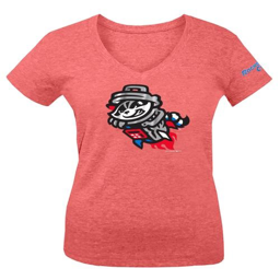 YOUTH RED PRIMARY V-NECK W/RC SLEEVE