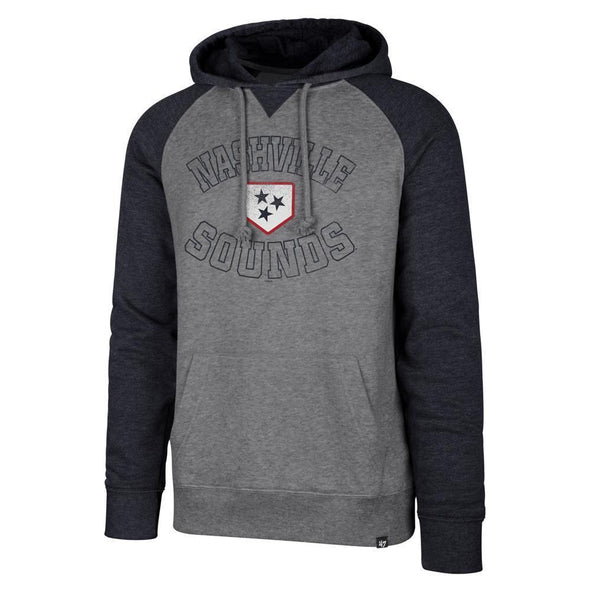 Nashville Sounds '47 Brand Grey Match Raglan Hoodie