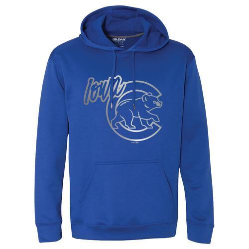 Iowa Cubs Foil Walking Bear Logo Performance Hoodie, Royal