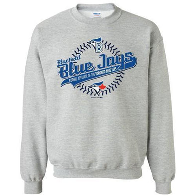 Bluefield Blue Jays Adult Gray Crewneck Sweatshirt