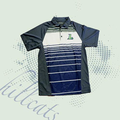 Lynchburg Hillcats Striped Navy Polo