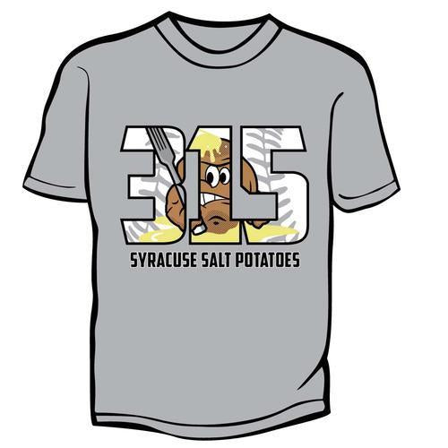 Syracuse Mets Grey Salt Potatoes 315 Men's T-shirt