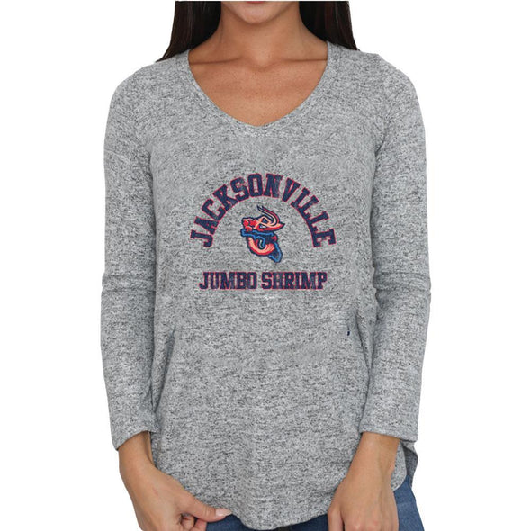 Jacksonville Jumbo Shrimp Retro Brand Ladies Hacci V-Neck Tunic