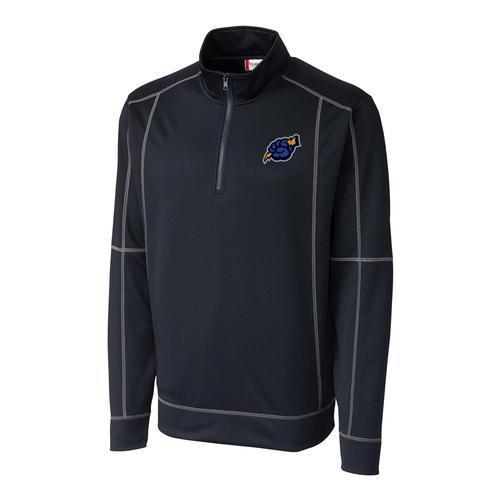 Adult Clique Navy Helsa 1/2 Zip Microfiber - Cloud Fist logo