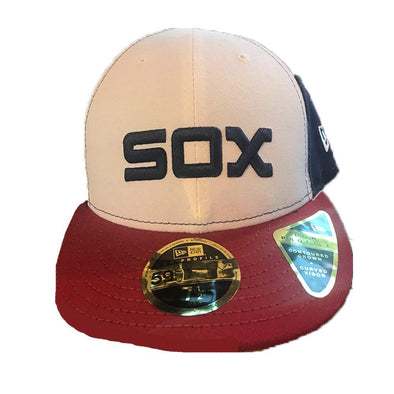 White "Sox" Fitted Cap