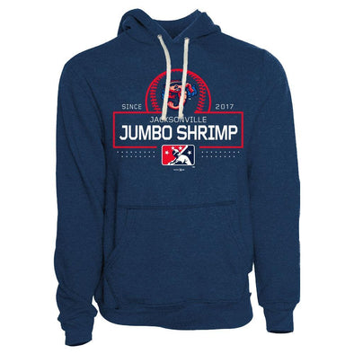 Jacksonville Jumbo Shrimp Retro Brand Navy Dual-Blend Hoodie