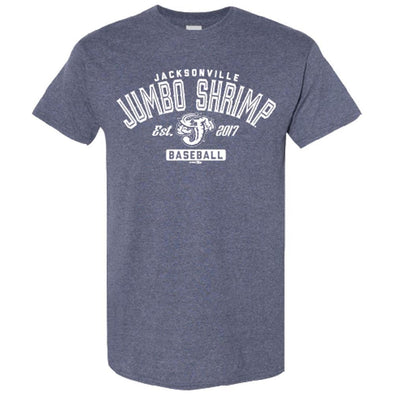 Jacksonville Jumbo Shrimp Bimm Ridder Heather Navy Inward Tee