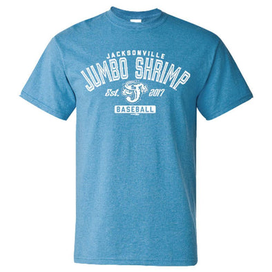 Jacksonville Jumbo Shrimp Bimm Ridder Heather Sapphire Inward Tee