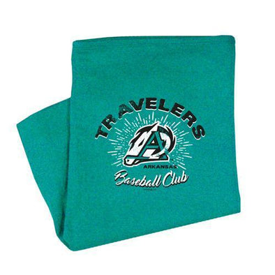 Arkansas Travelers Sweatshirt Blanket Jade