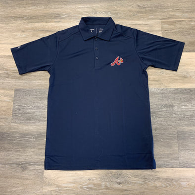 Atlanta Braves Antigua Tribute Polo- Navy