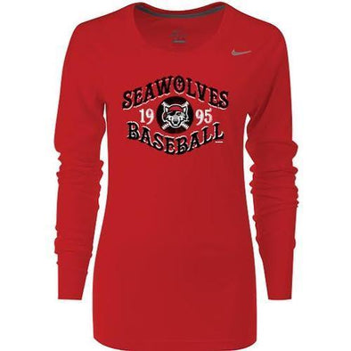 Erie SeaWolves Nike Women's Long Sleeve Legend Red