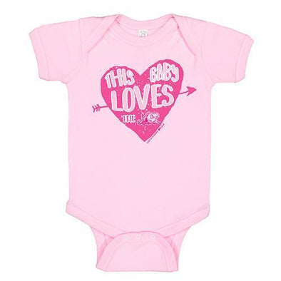 West Michigan Whitecaps Infant Pink Heart Onesie