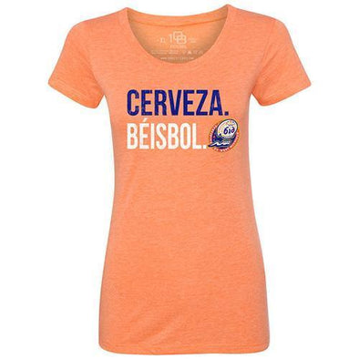 Calaveras de West Michigan Ladies Cerveza Beisbol Tee