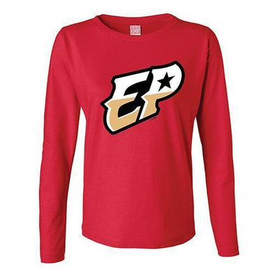 El Paso Chihuahuas TEE- L/S WOMEN'S RED EP LOGO