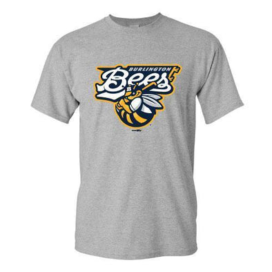 Burlington Bees Grey Logo Tee