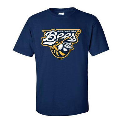 Burlington Bees Navy Logo Tee