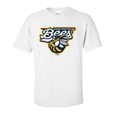 Burlington Bees White Logo Tee