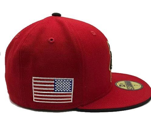 Pensacola Blue Wahoos New Era Patriot Series Cap Red & Gold