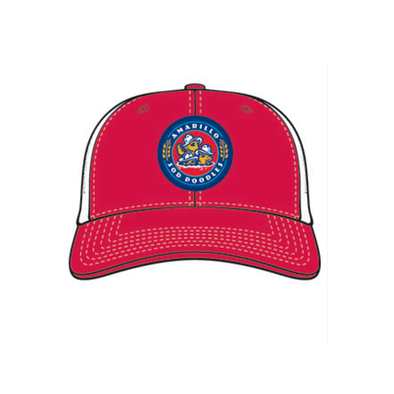 Amarillo Sod Poodles Red/White Circle MBW800 Hat