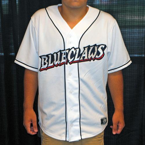 Lakewood BlueClaws Adult White Home Jersey