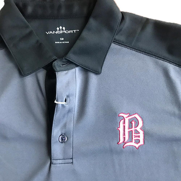 Barons "B" Black and Grey Polo