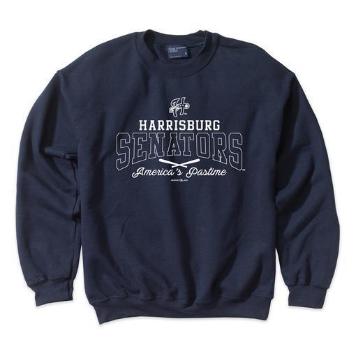 Harrisburg Senators MV Sport Crew Neck Fleece - Navy