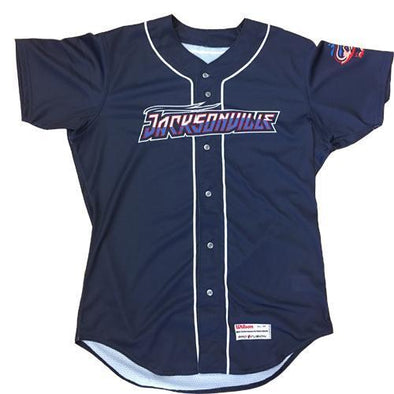 Jacksonville Jumbo Shrimp Wilson Authentic Adult Navy Jersey