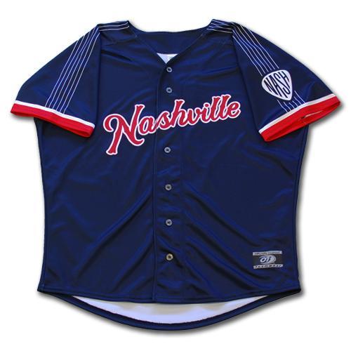 Nashville Sounds Adult Replica Navy Alternate Jersey