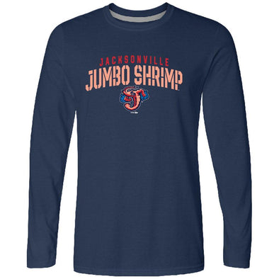 Jacksonville Jumbo Shrimp Bimm Ridder Navy Triblend Long Sleeve Tee