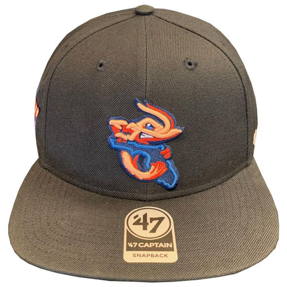 Jacksonville Jumbo Shrimp '47 Navy Sure Shot Capt. Snapback