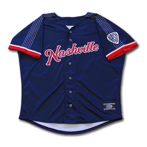 Nashville Sounds Youth Replica Navy Alternate Jersey