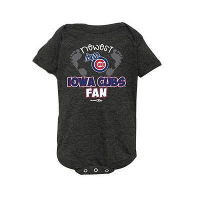 Iowa Cubs Tri-Blend Newest Onesie, Smoke