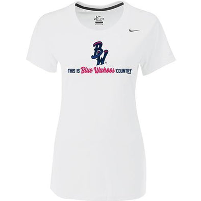 Pensacola Blue Wahoos Nike WMN Legend Poly Tee White