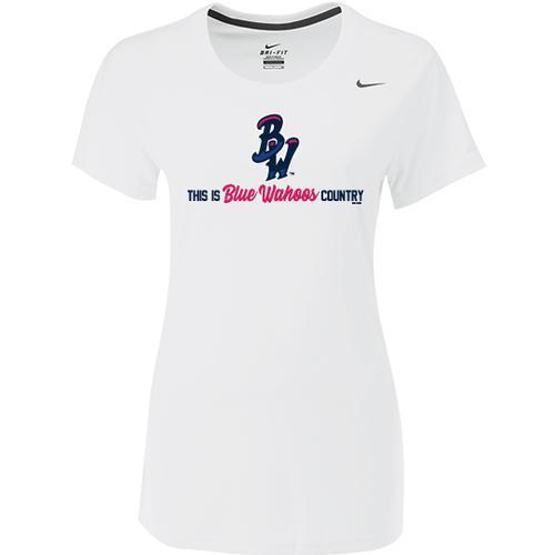 Pensacola Blue Wahoos Nike WMN Legend Poly Tee White