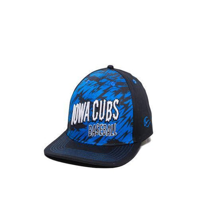 Iowa Cubs Youth Flash Cap, Royal and Black