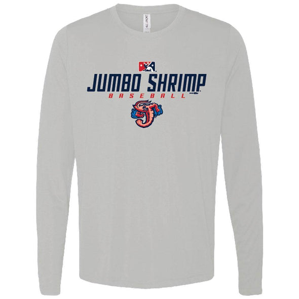 Jacksonville Jumbo Shrimp Bimm Ridder Silver Long Sleeve Performance Tee