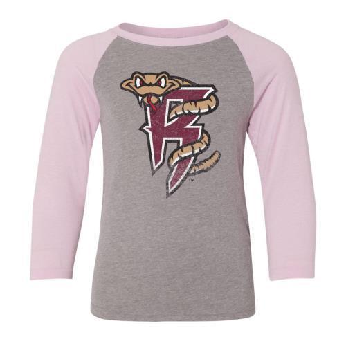 Wisconsin Timber Rattlers Youth Pink Raglan