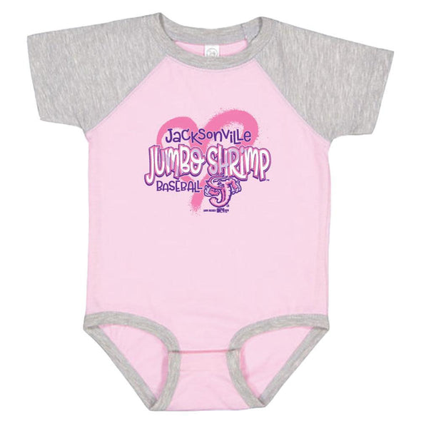 Jacksonville Jumbo Shrimp Bimm Ridder Pink/Gray Infant Onesie