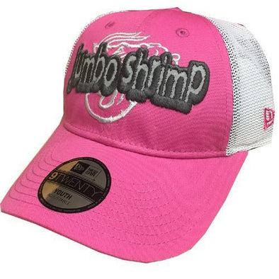 Jacksonville Jumbo Shrimp New Era Youth Pink Pop Stitcher 9Twenty