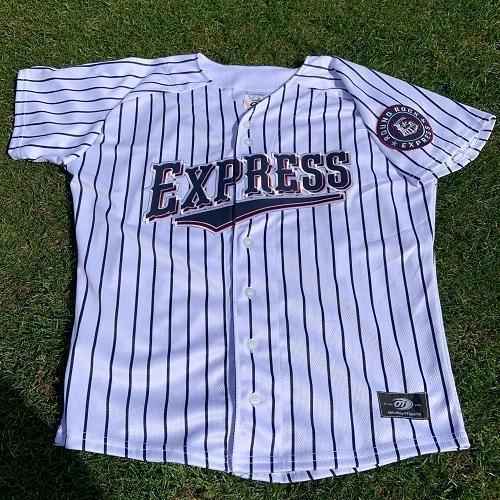 Round Rock Express 2019 Home Pinstripe Replica Tackle Twill Jersey