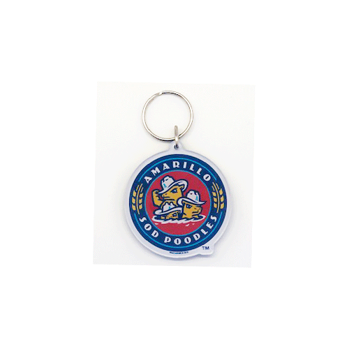 Amarillo Sod Poodles Acrylic Circle Keychain