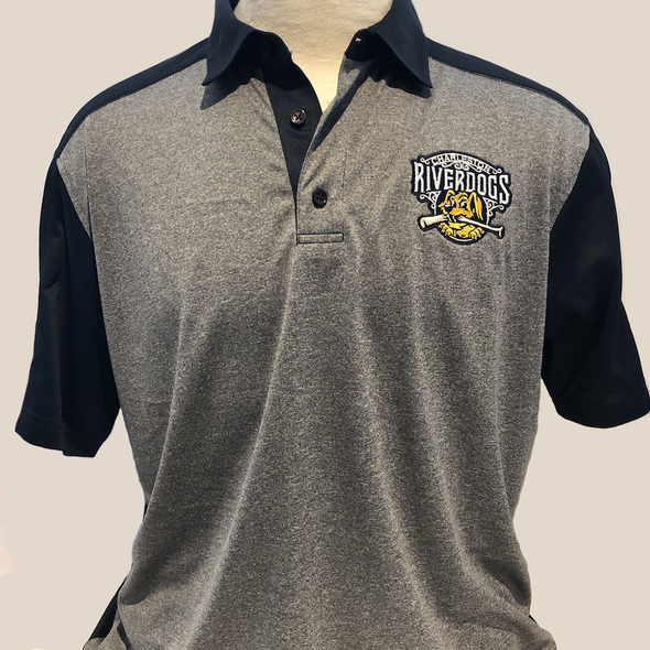 Charleston RiverDogs Primary Logo Gray/Navy Polo