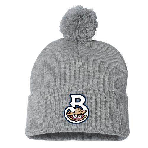 Biloxi Shuckers Hat-Pom Pom Knit Beanie