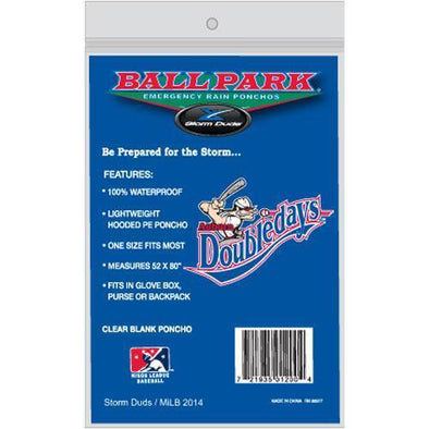 Auburn Doubledays Ballpark Emergency Rain Poncho