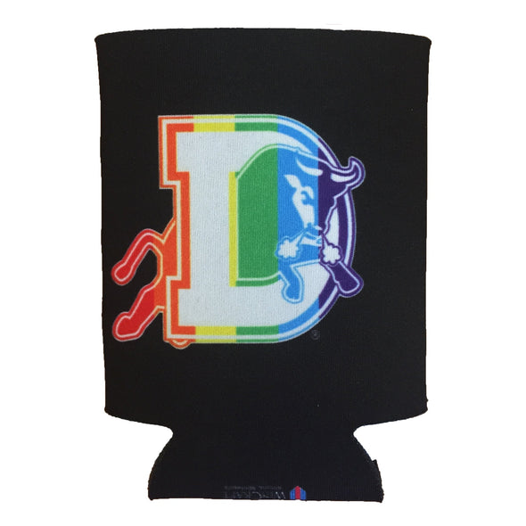 Durham Bulls Rainbow D Logo Koozie