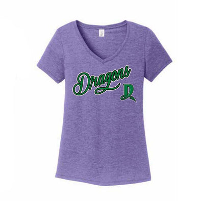 Women's Purple V-Neck Tee