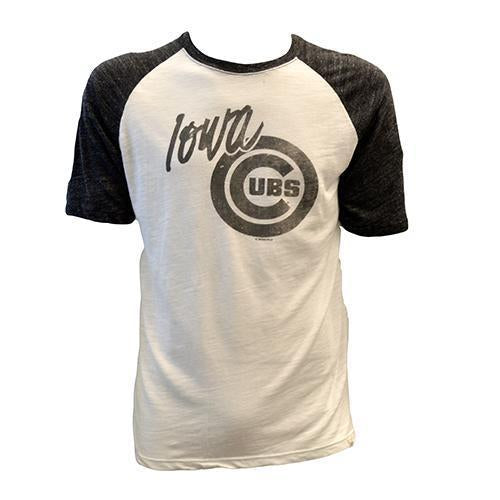 Iowa Cubs 47 Brand White Wash Raglan Tee